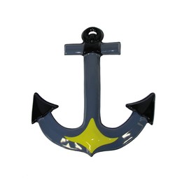 Generique Anchor Decorative Figure Blue/Black/Yellow 52 cm
