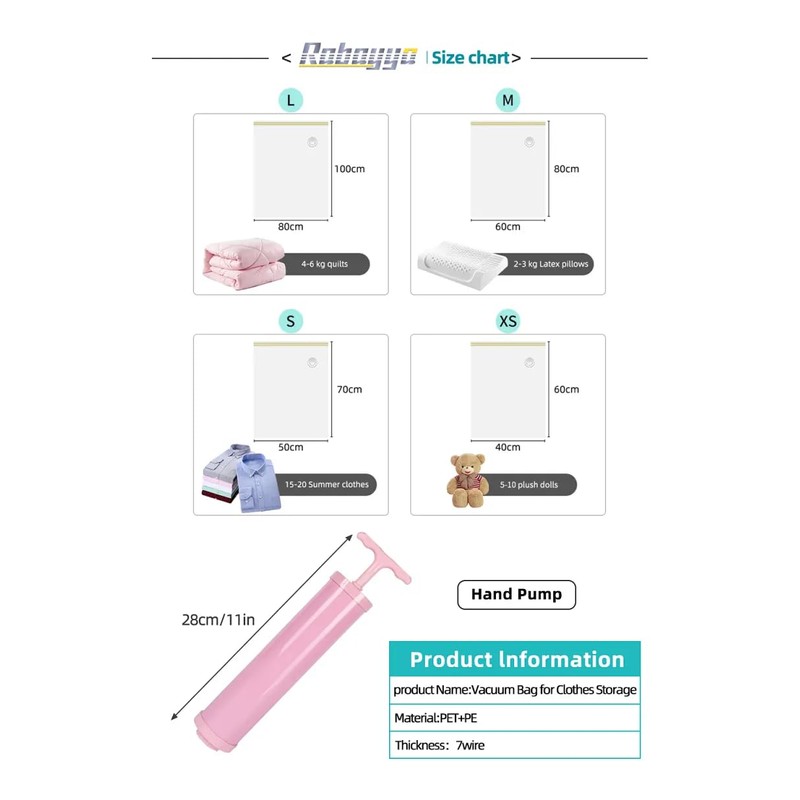 Rabayya Vacuum Storage Bags