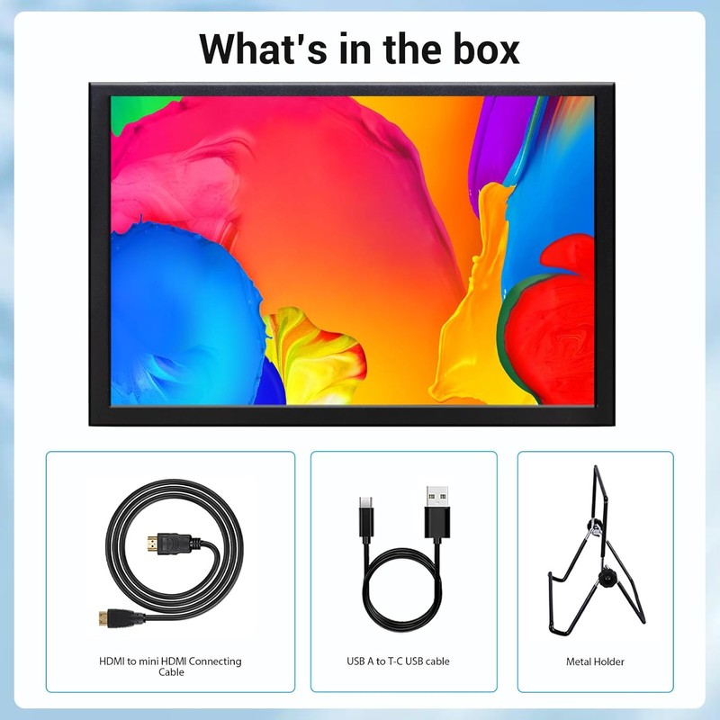 8 Inch Touch Screen Portable Monitor, Mini HDMI Display, 1280
