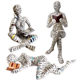 PIGPIGFLY Sculptures,Decorative Figures,Reading Figure Statue,Decoration Living Room,Abstract Sculpture,Home Store Decoration,Modern Living Room Ornaments