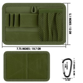 bvya Tactical Bag Insert Modular Panel Organizer Utility Admin Pouch Hook Fasteners for Gadgets