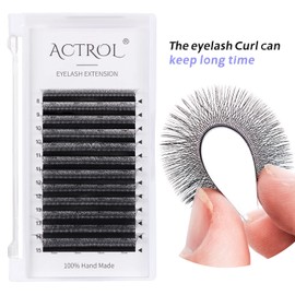 W Eyelash Extensions 5D Volume 0.07D Curl 8-15mm Easy Fan W-shaped Lash Premades Cluster Black W Lash