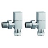 Keenware KRA-004 Chrome Square Radiator and Towel Rail Valve