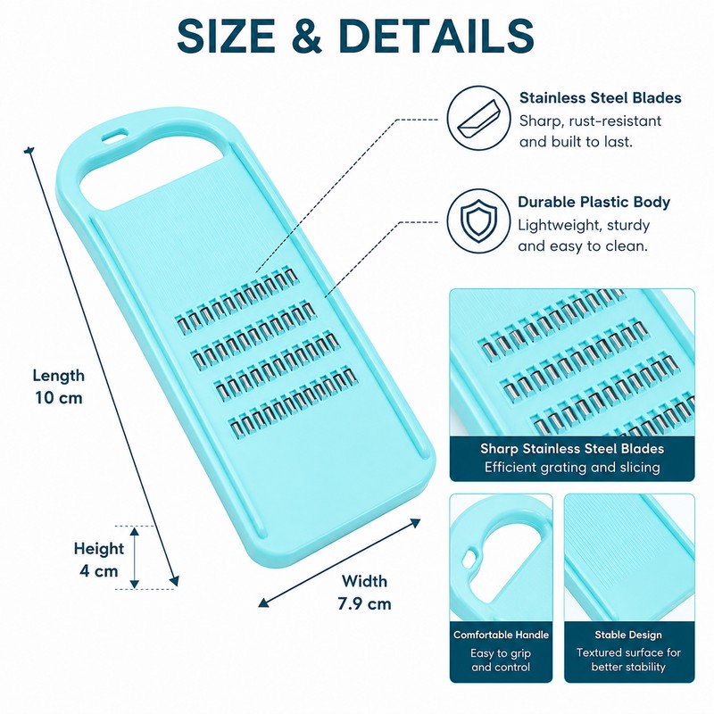 Stainless Steel Vegetable Grater & Slicer for Kitchen – Manual