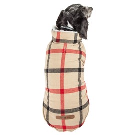 Pet Life 'Allegiance' Classical Plaided Insulated Dog Coat Jacket