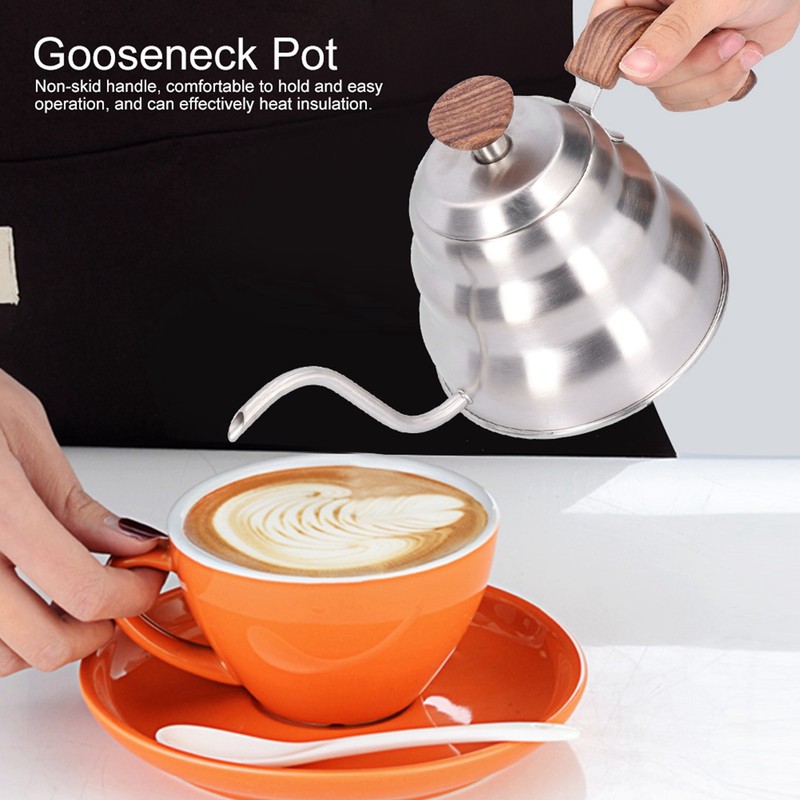 Stainless Steel Pour Over Coffee Tea Kettle Gooseneck Spout Pots