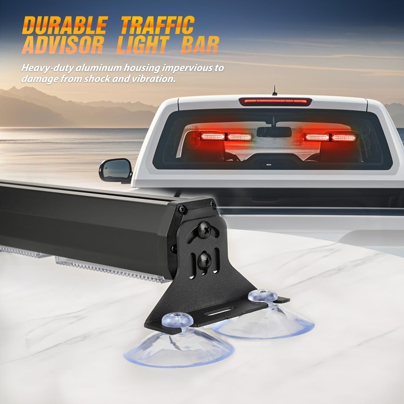 Nilight 40LED Red Emergency Strobe Traffic Advisor Light Bar with