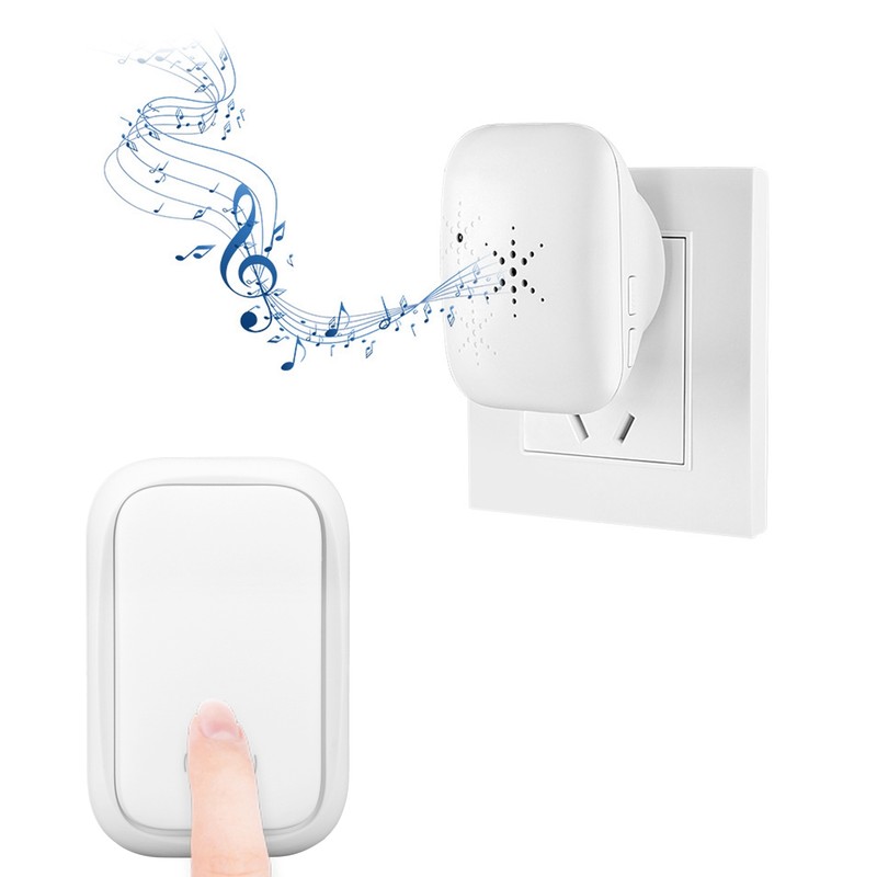Battery Free Wireless Doorbell Remote Control 150m Range 38 Melodies
