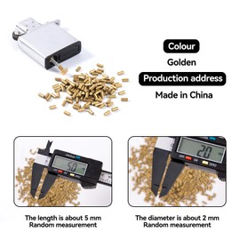 500Pcs Gold Flint Refills for Lighter, Replacement Flints for Lighters, Flint Stone for Petrol Gas Fluid Lighter