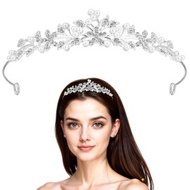 HJZHII Tiara Wedding Tiara Crown Crystal Silver Prom Crown Bridal Headband Tiara Crown for Wedding Prom Birthday Party, Crystal, Agate