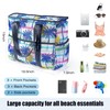 KUAK Mesh Beach Bag Extra Large Lightweight Foldable Printed Mesh