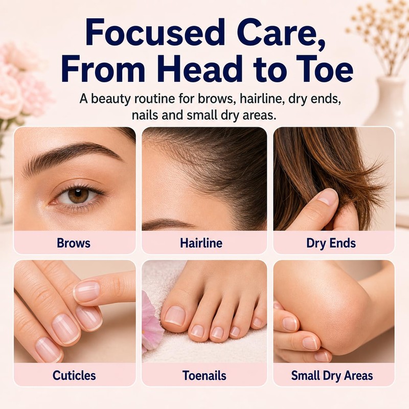 GETPUNA Pure Castor Oil Roll On with Rose Quartz Roller,