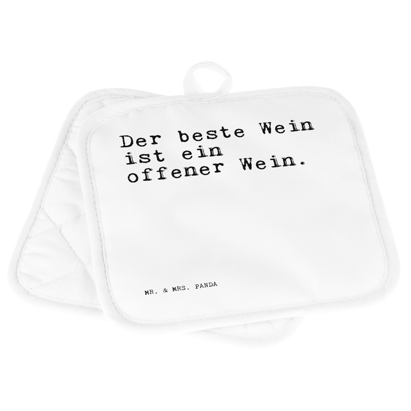 Mr. & Mrs. Panda Set of 2 Pot Holders with
