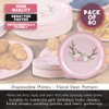 Disposable Plates - 80-Count Paper Plates, Bridal and Baby Shower