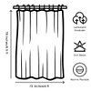 GKLEASG Boho Mid Century Extra Long Shower Curtain, 72Wx78H Minimalist