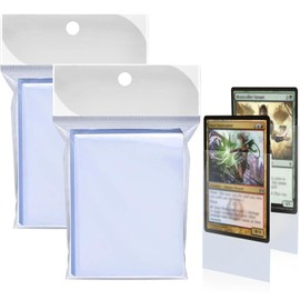 200 Pcs Clear Sleeves, Standard Size, Anti-Scratch & Water-Resistant Trading Card Protector Fit for MTG, Football, Sports, Game Cards (200)
