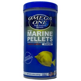 Omega One Garlic Marine Pellets, Sinking, 2mm Small Pellets, 8.25 oz