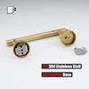 JQK Gold Toilet Paper Holder, Double Post Pivoting Tissue Holder