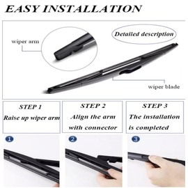 16 Inch OEM Rear Wiper Blade Replacement for Toyota Prius/Sienna 2004-2020, Lexus GX470 2003-2009 and RX450h/RX350 2010-2017 Back Windscreen Wiper Blade