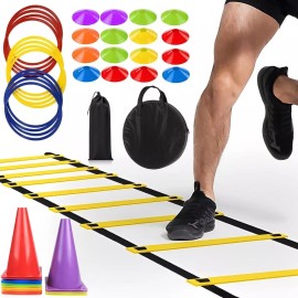 GS Kit Entrenamiento 16 Conos + 16 Platos + 12 Aros + 1escalera