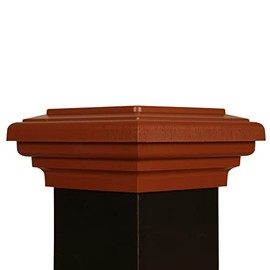 4x4 Post Cap (3.5") Cedar Newel Island Flat Top for Outdoor Fences, Decks and Mailboxes, by Atlanta Post Caps