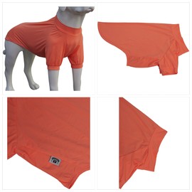LoveLongLong Spring Summer Cooling Dog T-Shirt with UV Protection and Moisture-Wicking Fabric Blank Color Lobster Pink 2XL