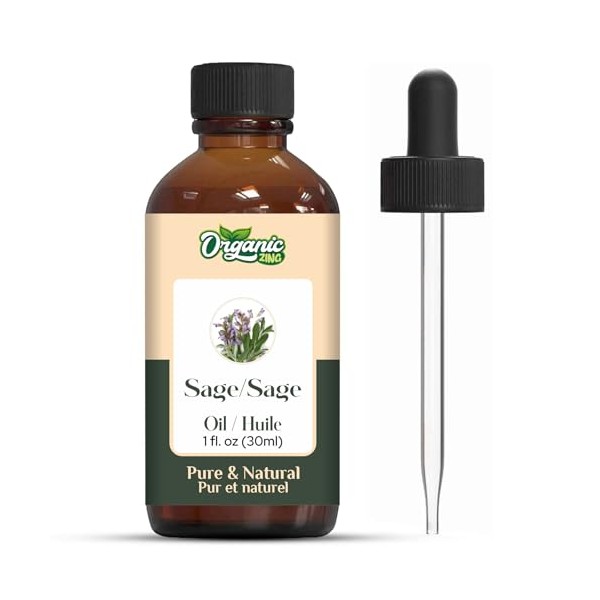 ORGANIC ZING Organic Zing Sage (Salvia Officinalis L.) Oil |