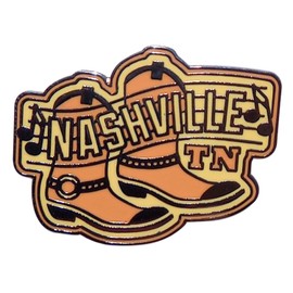 Vagabond Heart Nashville Tennessee Enamel Travel Pin - Nashville Pin - Nashville Souvenir