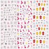 6PCS Cute Graffiti Nail Art Stickers Cartoon Nail Decals 3D