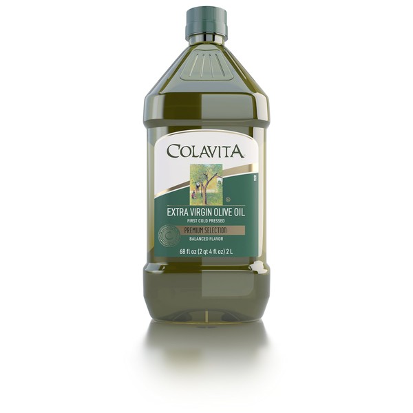 COLAVITA EXTRA VIRGIN OLIVE OIL - Ideal for Roasting, Baking, Dressing, and Marinades, 68 Fl Oz