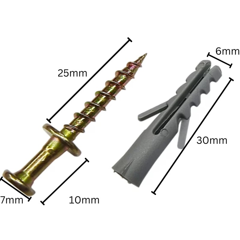 Aretro Clock Hanging Kit with 4.2x25mm Screw and 6mm Wall