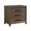 Lexicon Strader 3-Drawer Nightstand, Dark Walnut