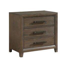Lexicon Strader 3-Drawer Nightstand, Dark Walnut