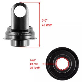 Caltric Front Drive Shaft Yokes and U-Joint Fits Arctic Cat Prowler 650 4x4 2006-2008