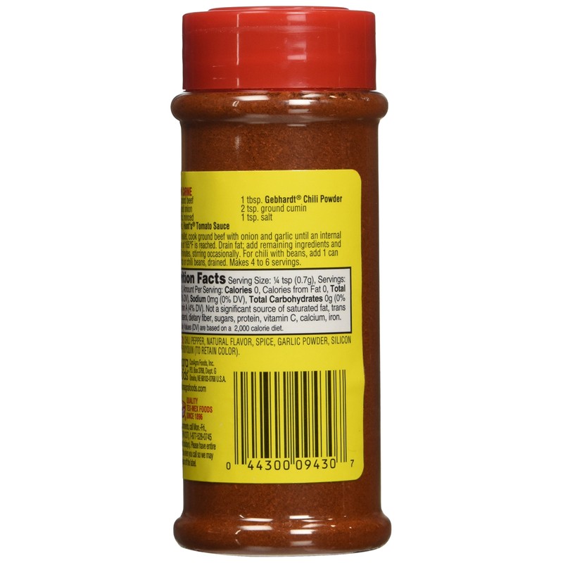 Gebhardt Chili Powder, 3 Ounce (Pack of 3)
