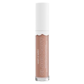 wet n wild Lip Cream Cloud Pout w/Marshmallow, Light Brown Fluffernutter | Argan Oil | Vitamin E | Marshmallow Flavored