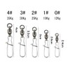 Quick Snap Ball Bearing Swivels Stainless Steel (15 Pieces, No.