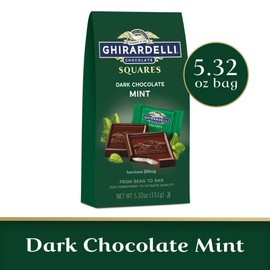 Ghirardelli Chocolate Squares, Dark and Mint Filled, 5.32 oz., (Pack of 6)