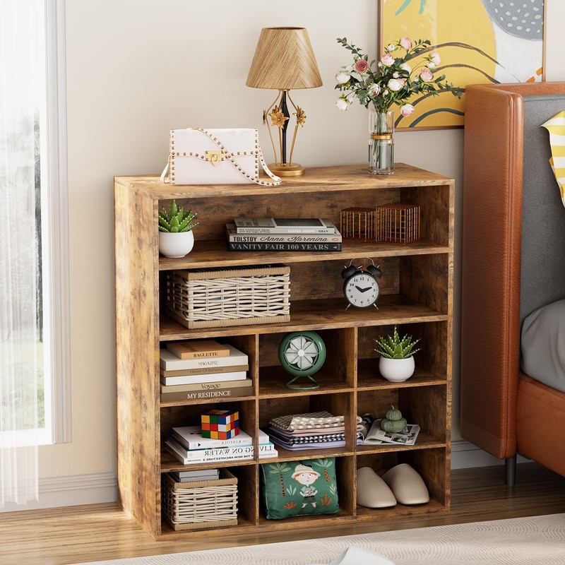 Garden 4 you Shoe Rack Organizer, 5-Tier Wood Cubby Shoe
