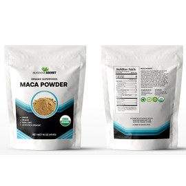 Mayan's Secret Mayan's Secret - Maca Root Powder 16oz Organic USDA Certified Parve Non-GMO Vegan Superfoods for Breakfast, Smoothies, Baking & Ice Cream