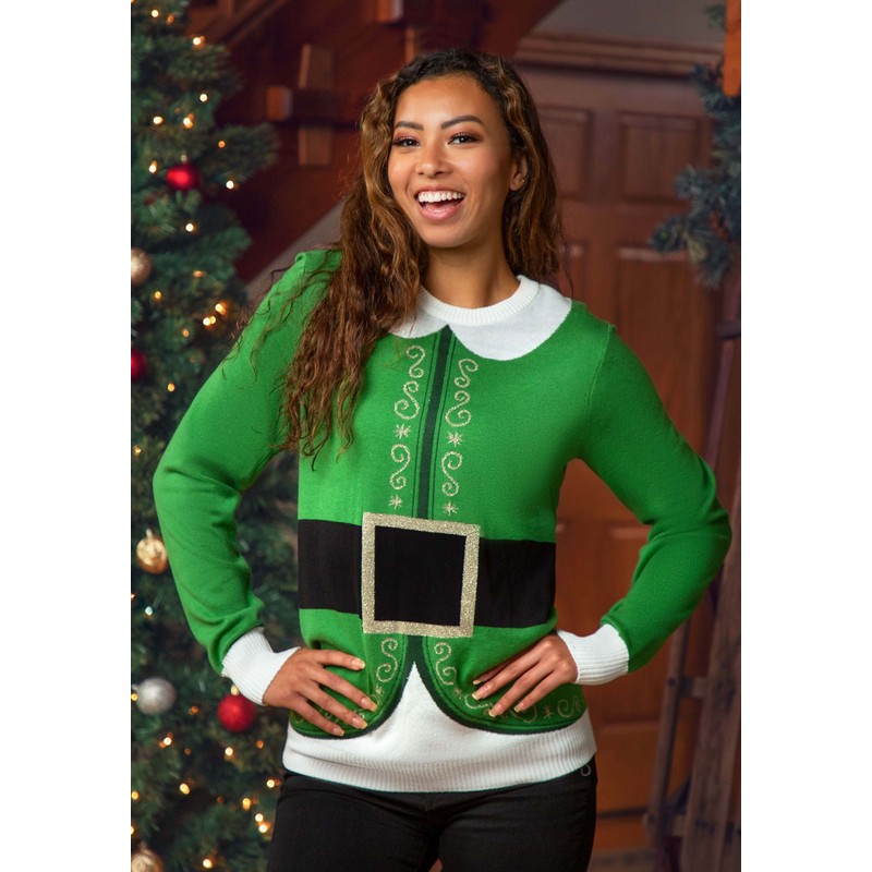 Fun Costumes Adult Buddy the Elf Ugly Christmas Sweater Medium