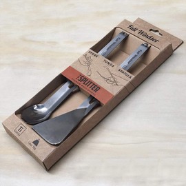 Full Windsor THE SPLITTER Titanium Multi Cookware Spokes + Patula = Tongs [Domestic Genuine Product] (Full Windsor フルウインザー THE SPLITTER スプリッター チタン製 マルチ調理器具 スポーク ＋ パチュラ ＝ トング 【 国内正規品 】)