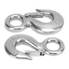 2pcs 1.5 Tons Eye Slip Hook with Safety Latch Stainless