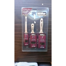 Behr Professional Series 3 Brush Value Pack Nylon Polyester Paint Brushs 1.5 In. 2.5 In. & 3 In.