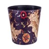 Scakbyer 10L/2.64 Gallon PU Leather Trash Can Decorative Waterproof Wastebasket