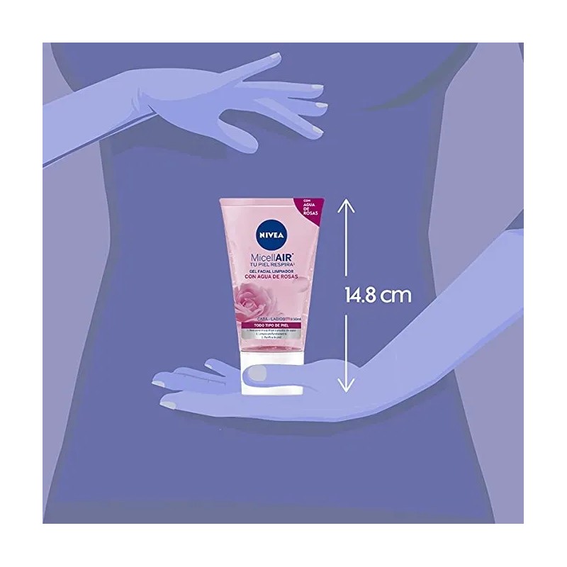 Gel Facial Limpiador Nivea Agua De Rosas 150 Ml