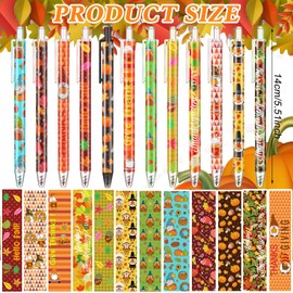 Leinuosen 120-Piece Thanksgiving Ballpoint Pens, Harvest Style, Black Ink, Set for Office, School, and Home Use