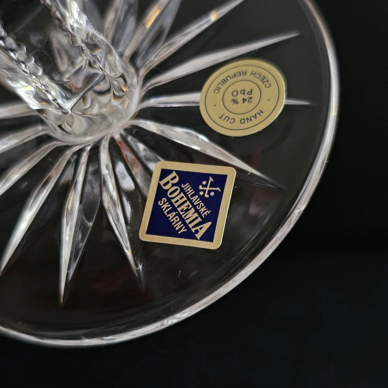 Bohemian Czech 4½ oz (135 ml) Crystal Wine Glass Hand