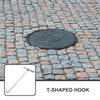 Ciieeo Heavy-Duty Stainless Steel Manhole Cover Hook Shape Lift Tool