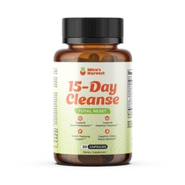 Mira’s Harvest 15-Day Cleanse - Two Phase Herbal Gut Cleanse for Men & Women| Herbal Cleanse with Aloe Vera, Psyllium, Senna| 30 Capsules